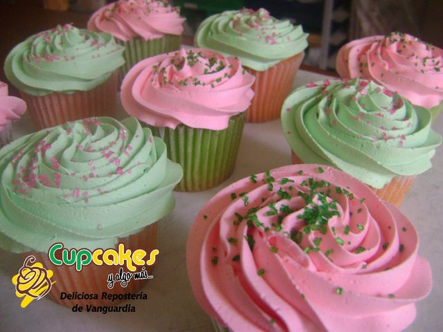 Green and pink swirls